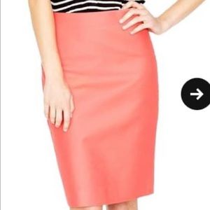 J Crew Factory Pencil Skirt with pockets in coral size 4